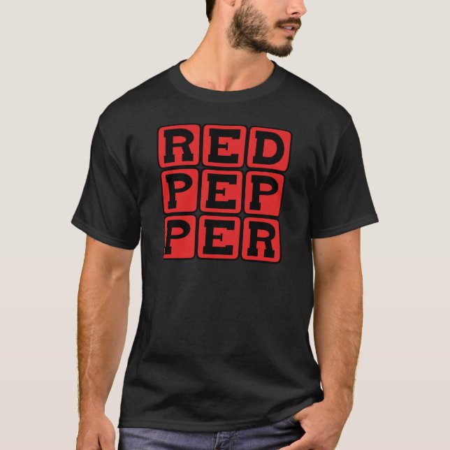 Roter Pfeffer, scharfe Pflanze T-Shirt (Vorderseite)