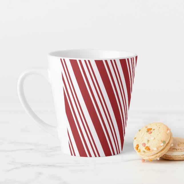 Roter Pfefferminzstreifen Milchtasse (Beispiel)