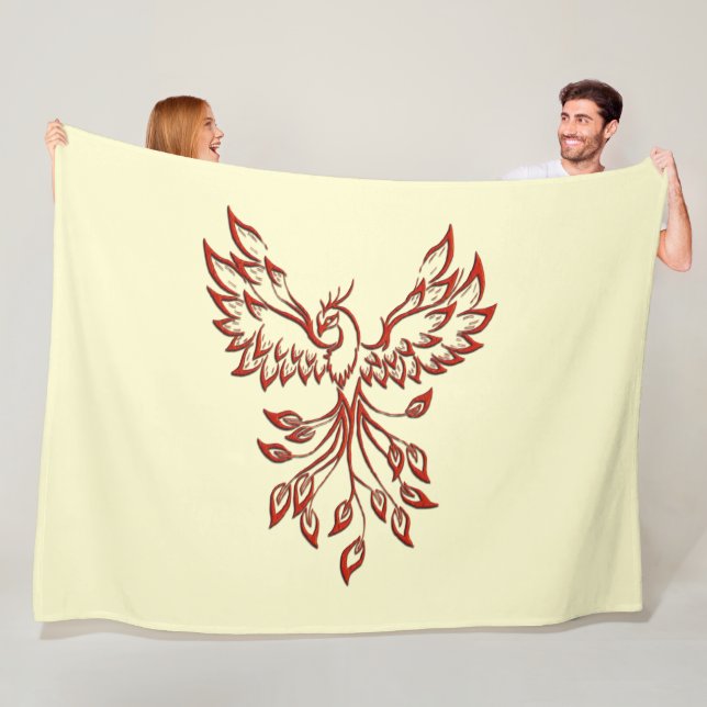 Roter Phönix erhebt sich Fleecedecke (Beispiel)