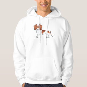 Roter Pied Smooth Hair Dackel Niedlich Cartoon Dog Hoodie