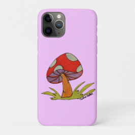 Roter Pilz mit helllila Hintergrund-Tasche Case-Mate iPhone Hülle