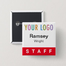 Roter Pinback Abzeichen Event Logo Platz Button