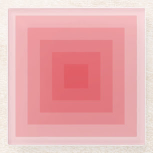 Roter Platz Geometrisch Glasuntersetzer