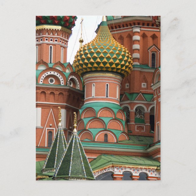 Roter Platz in Moskau, Russland. Auf einer Postkarte (Vorderseite)