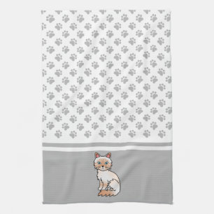 Roter Point Tabby Birman / Ragdoll Süße Katze & Pf Geschirrtuch