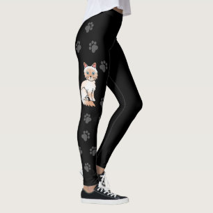 Roter Point Tabby Birman / Ragdoll Süße Katze & Pf Leggings