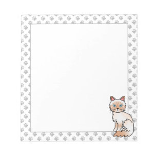 Roter Point Tabby Birman / Ragdoll Süße Katze & Pf Notizblock