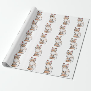 Roter Point Tabby Birman / Ragdoll Süße Katzenmust Geschenkpapier