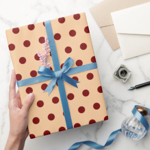 Roter Polka-Punkt Geschenkpapier