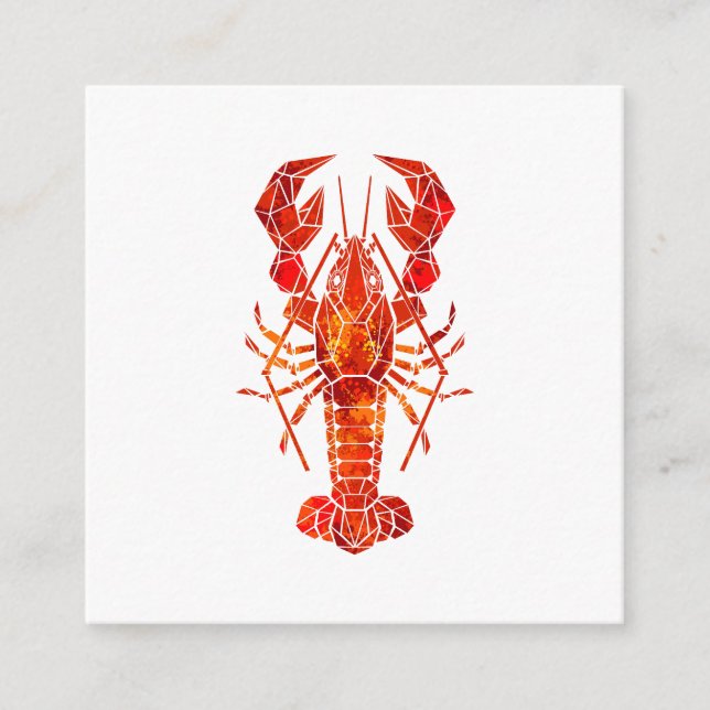 Roter polygonal Hummer Begleitkarte (Vorderseite)