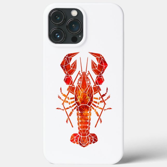 Roter polygonal Hummer Case-Mate iPhone Hülle (Rückseite)