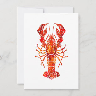 Roter polygonal Hummer Karte