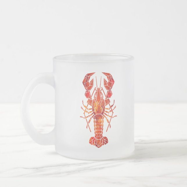 Roter polygonal Hummer Mattglastasse (Links)