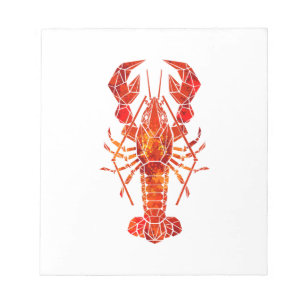 Roter polygonal Hummer Notizblock