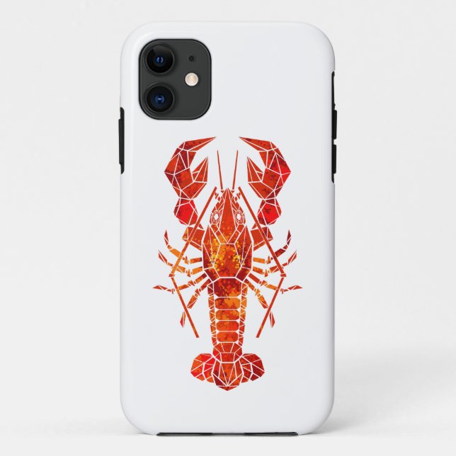 Roter polygonaler Hummer Case-Mate iPhone Hülle (Rückseite)