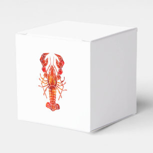 Roter polygonaler Hummer Geschenkschachtel