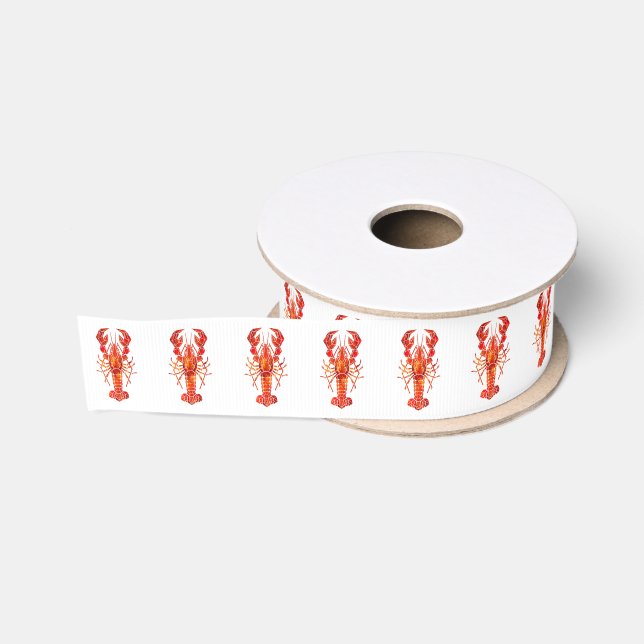 Roter Polygonaler Hummer Ripsband (Spule)