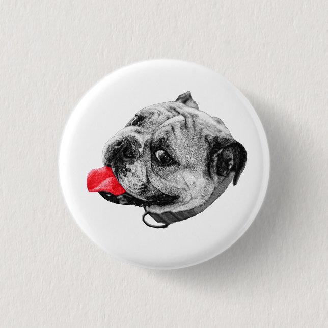 Roter Pop-Abzeichen Button (Vorderseite)