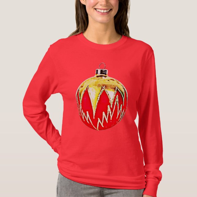 Roter Pop Art Art Deco Restaurant Dellago T-Shirt (Vorderseite)