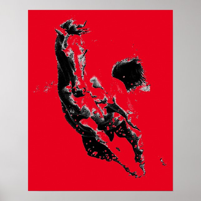 Roter Pop Reiten Poster (Vorne)