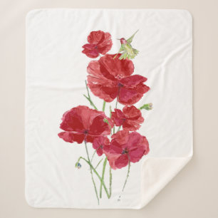 Roter Poppy Hummingbird Garden Bird Sherpadecke