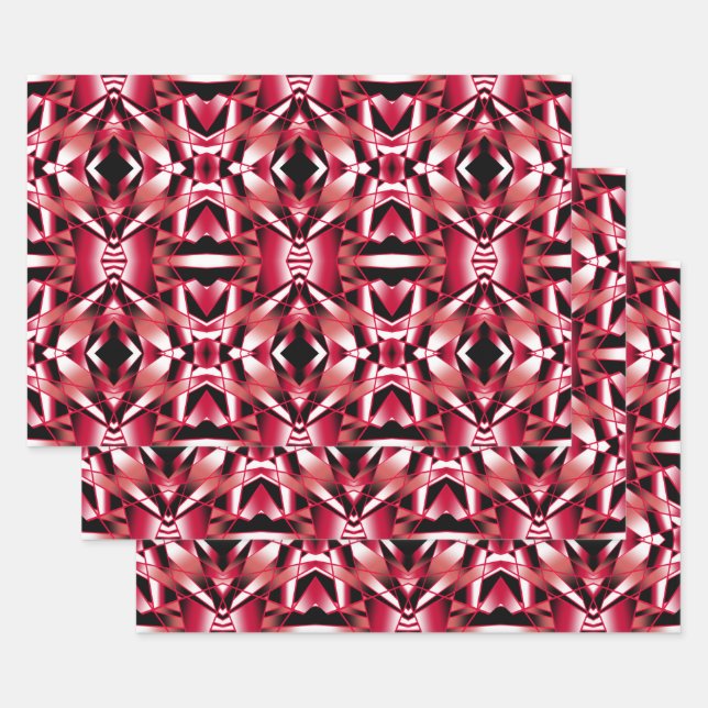 Roter Power Perspektive Farbverlauf Feine Kunst Geschenkpapier Set (Set)