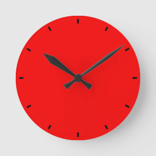 Roter Power Runde Wanduhr