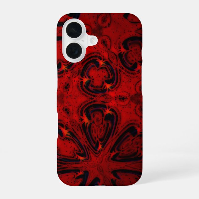 Roter Punk iPhone 16 Hülle (Rückseite)