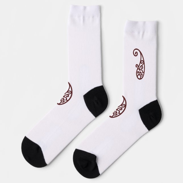 Roter Punkt Socken (Linkes Detail)