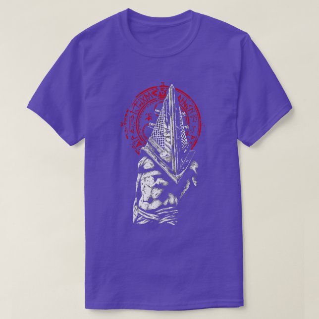 Roter Pyramidenhalo der Sonne T-Shirt (Design vorne)