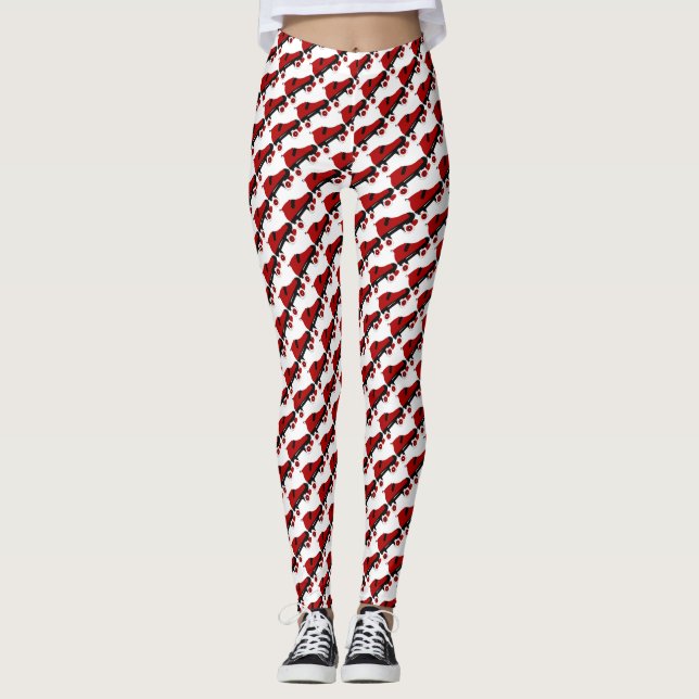 Roter Quad-Skate Leggings (Vorderseite)