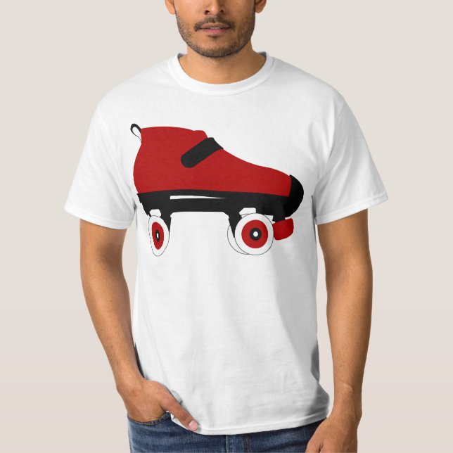 Roter Quad-Skate T-Shirt (Vorderseite)