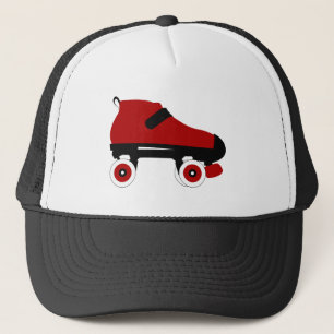 Roter Quad-Skate Truckerkappe