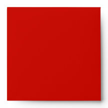 Roter Quadrat Umschlag mit gedruckter Rücksendeadr