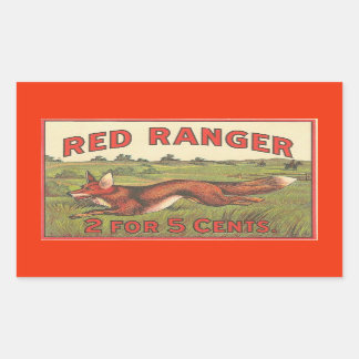 Roter Ranger Rechteckiger Aufkleber