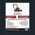 Roter Rasenmäher, Rasenpflege Flyer<br><div class="desc">Red Lawn-Mower,  Lawn Care Services Advertising Flyer vom Business Card Store.</div>