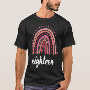 Roter Regenbogen Achtzehn Jahre alt 18 Tage 18. Ge T-Shirt