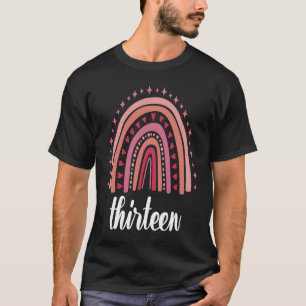 Roter Regenbogen Dreizehn Jahre alt 13 Tage 13. Ge T-Shirt