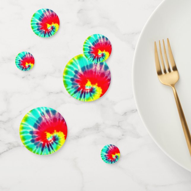 Roter Regenbogen-Gefärbte Krawatte, Konfetti (Gruppe)