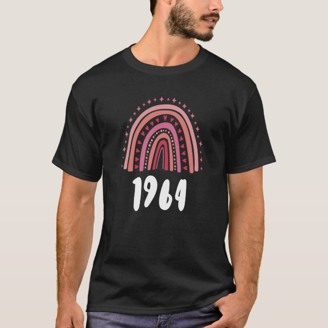 Roter Regenbogen Jahr der Geburt 1964 T-Shirt (Vorderseite)