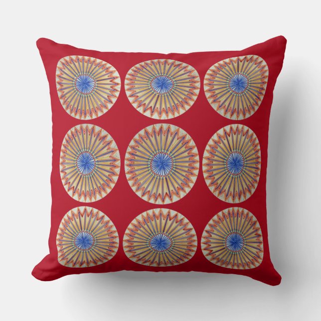 Roter Regenbogen Kissen (Vorderseite)