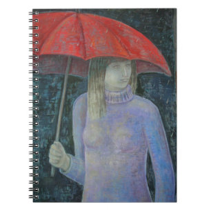 Roter Regenschirm 2013 Notizblock