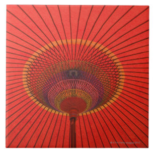 Roter Regenschirm Fliese