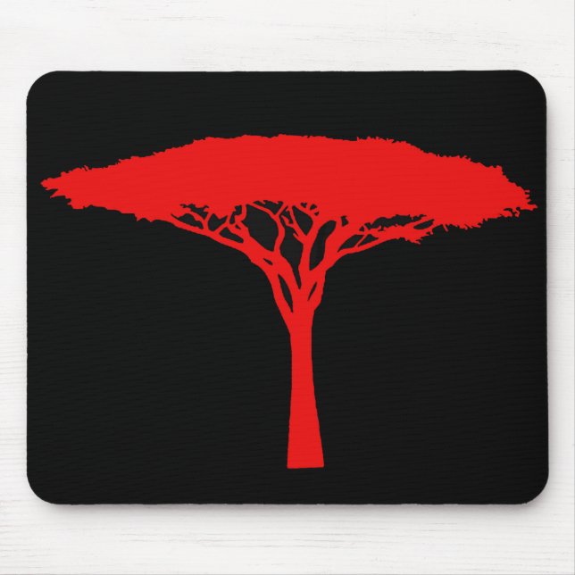 Roter Regenschirm Mousepad (Vorne)