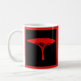 Roter Regenschirm Tasse