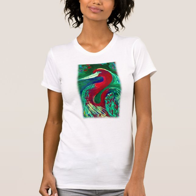 Roter Reiher T-Shirt (Vorderseite)