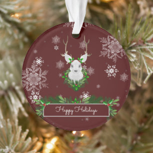 Roter Rentier Ornament