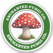 Roter Retro Amanita Muscaria Pilzsticker