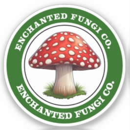 Roter Retro Amanita Muscaria Pilzsticker Aufkleber