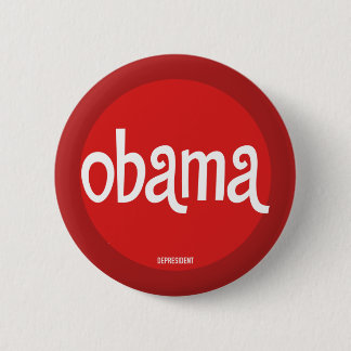 Roter Retro Obama-Knopf Button